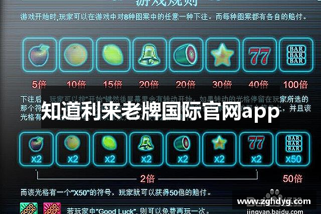 知道利来老牌国际官网app